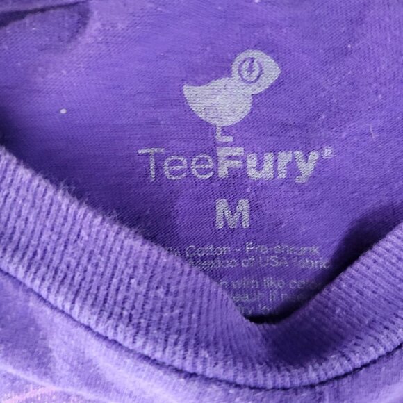 TeeFury Mens Tshirt Robot / Alien Purple Short Sleeve Size M - Picture 3 of 3